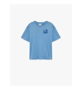 Koton Baskılı Mavi Erkek Çocuk T-Shirt 6SKB10075TK