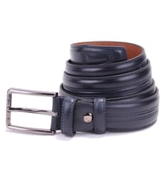 Dagoster DMK26-305DG Lacivert 3,5 cm Hakiki Deri Erkek Kemer