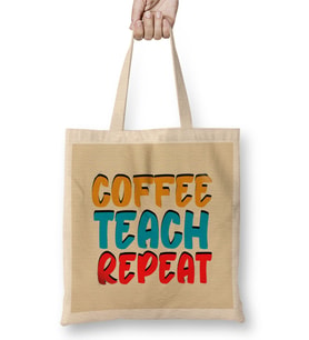 Funny Coffee Drinks Art Lover Gift Quote Bez Çanta Uzun Saplı