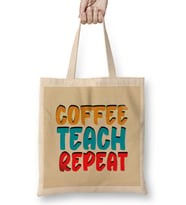 Funny Coffee Drinks Art Lover Gift Quote Bez Çanta Uzun Saplı