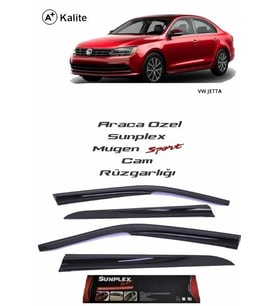 Vw Jetta Mugen Cam Rüzgarlığı 2010-2017 arası 4'lü Sunplex (Beyaz)