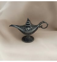 Alaaddin Sihirli Lamba Genie Lamp İbrik Biblo Dekorasyon Küçük Boy Gri