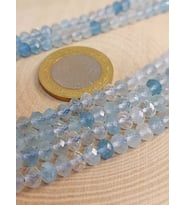 Akuamarin Taşı Rondela Faset Kesim Dizi 4*5mm (45230)