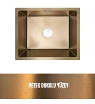 GL General 50X40 Gold Petek Dokulu Çelik Mutfak Eviyesi 304 Paslanmaz Çelik 1mm
