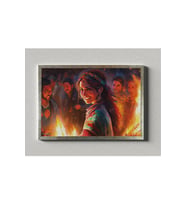 Newroz Kadını Temalı Çerçeveli Posteri - Newroz Posterleri (32X47 cm ÇERÇEVELİ) (Siyah-Gri)