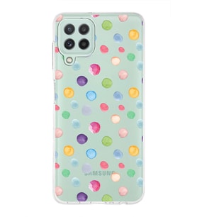 PrintiFy Samsung Galaxy M32 ile Uyumlu 1mm Slim Fit Water Color 6 Baskılı Şeffaf  Kılıf