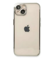 iPhone 14 Kılıf Razer Lensli Silikon - Gümüş