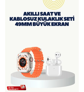 Watch 9 Akıllı Saat Kulaklık Seti Sağlık Takipli 45 Mm Geniş Ekran