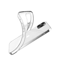 iPhone 12 Pro Kılıf İnce ve Esnek Şeffaf Süper Silikon (Renksiz)