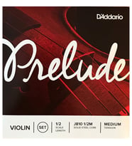 D'Addario J81012 Prelude 1/2 Boy Keman Tel Seti (Başlangıç/Eğitici Seviye)  Çocuk Boy (1/2) Keman Uyumu, Masif Çelik Çekirdek, Sıcak Tonlar ve Kolay Çalım Hissiyatı