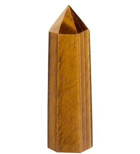 Sertifikalı 1.kalite Doğal Kaplan Gözü Taşı Piramit Kazık Obelisk Parça (Çok Renkli)