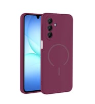Galaxy A17 Kılıf Kamera Çıkıntılı Magsafe Şarj Özellikli Lüx Meta Kapak (Mürdüm)