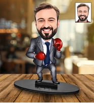 Kişiye Özel Boksör Tasarımlı Karikatür Biblo