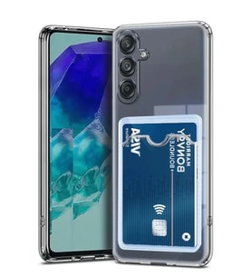Galaxy A56 Kılıf Kart Şeffaf Silikon - Şeffaf