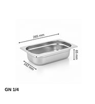 ÜRET Standart Gastronom Küvet GN 1/4 65 mm 1,8 lt