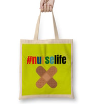 Nurse Gift İdea Funny Saying Quote-Nursing Medical Bez Çanta Uzun Saplı