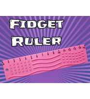 3D Baskı Dokunsal Fidget Cetveli - Kabartmalı Stres ve Odaklanma Oyuncağı - Pembe