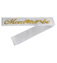 Kumaş Kuşak Mom Tobe Beyaz - Altın