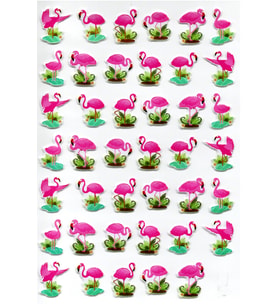 Sticker Kabartmalı A4 boyutunda Stiker Defter, planlayıcı etiket - (Lim230) - Flamingo