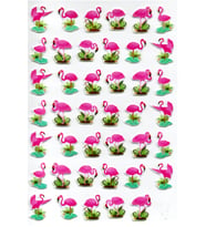 Sticker Kabartmalı A4 boyutunda Stiker Defter, planlayıcı etiket - (Lim230) - Flamingo