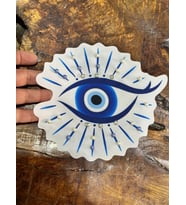 ZİRKON TAŞLI NAZAR BONCUKLU GÖZ ARMA DİKİŞ APLİKE 20X17 CM