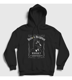 Presmono Unisex Siyah Whisky BoJack Horseman Kapüşonlu Sweatshirt 299990tt