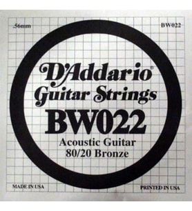 D'Addario BW022 Akustik Gitar Tek Tel (G-Sol - 80/20 Bronze)