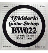 D'Addario BW022 Akustik Gitar Tek Tel (G-Sol - 80/20 Bronze)