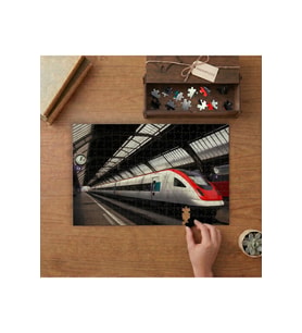 Hızlı Tren - Metro Tasarımı 240 parça Ahşap Puzzle Ahşap Kutuda MP03940