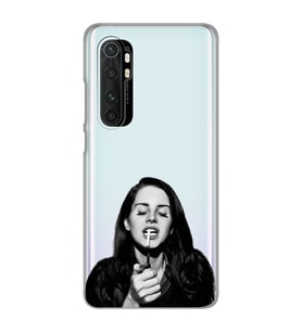 Xiaomi Mi Note 10 Lite Uyumlu Lana Del Rey Desenli Şeffaf Telefon Kılıfı