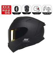 X340 Mat Siyah Motosiklet Kaskı Spoiler Mod Güneş Vizörlü Full Face Kask