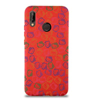 Xiaomi Redmi Note 7 Pro Uyumlu Lansman Kılıf Hello Kitty Tasarımlı İçi Kadife Kapak-Kırmızı (Şeffaf)
