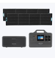 ANTFEA S2200 Pro + B2200 Backup + 2 adet 400W Taşınabilir Güneş Paneli [ 2.4 kW / 4.4 kWh / 800 W ]