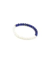 DOĞAL LAPİS LAZULİ VE AY TAŞI BİLEKLİK 1.KALİTE DOĞAL TAŞ