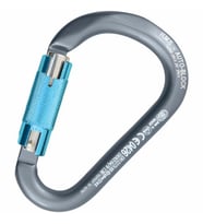 Kong HMS Classic 22KN Auto Block TriactLock Karabina – EN 362/B – EN 12275/B – UIAA – EAC Sertifikalı Grey/Polished/Cyan (Gümüş)