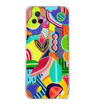 PrintiFy Poco F4 ile Uyumlu Retro Color 6  Kamera Korumalı Şeffaf  Kılıf