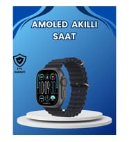 Mey İthalat® AMOLED Ultra Akıllı Saat 15 Gün Batarya Güçlü Ekran