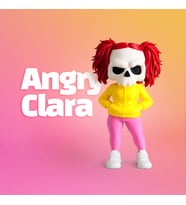 KURU KAFA ANGRY CLARA SARI KOMBİN  Özel Seri Koleksiyon Ürünü Oyuncak Figür