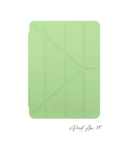 iPad Air 11 inç 6. Nesil Uyumlu Kalem Bölmeli Akıllı Trifolding Tablet Kılıfı (Açık Yeşil)