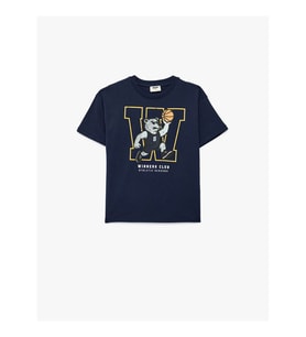 Koton Baskılı Oversize Lacivert Erkek Çocuk T-Shirt 6SKB10299TK