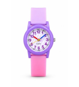 Kuyruk Yıldızı Desenli Kız Çocuk Kol Saati Pembe Mor Analog Saat ST-304410