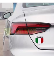 Alfa Romeo Fiat İtalya Bayrak Logo Çamurluk Bagaj Yapıştırma Alüminyum Sticker 5 x 5 Cm