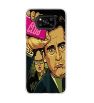 Poco X3 PRO / X3 NFC Uyumlu Michael Scott Fight Club Tasarımlı Şeffaf Telefon Kılıfı