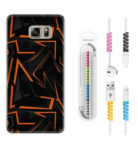 Samsung S7 Edge S20 Fe Plus Ultra S21 S22 Kılıf Kablo Koruma Spiral Silikon Zigzaglar 1651