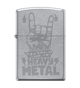 Zippo Heavy Metal Fingers Brushed Chrome Çakmak - 49007-00071-MODEL11