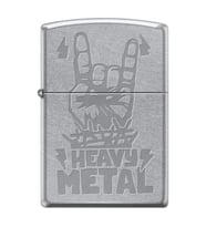 Zippo Heavy Metal Fingers Brushed Chrome Çakmak - 49007-00071-MODEL11
