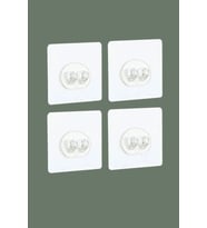 4 Adet 7x7 cm Şeffaf Yapışkanlı Banyo Askısı