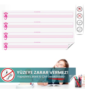 Kılavuz Çizgili Yazı Tahtası, Yeni Müfredata Uygun, Yazılıp Silinebilen, Sihirli Akıllı Kağıt Pano