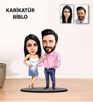 Kisiye Özel Sevgili Evli Karikatür Biblo KB7
