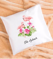 Flamingo Tasarımlı Kişiye Özel Flamingo Yastık